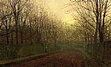 An Autumn Lane by John Atkinson Grimshaw